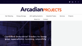 What Arcadianprojects.ca website looked like in 2018 (5 years ago)