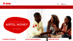 What Africa.airtel.com website looked like in 2018 (5 years ago)