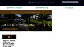 What Avemaria.edu website looked like in 2018 (5 years ago)