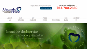 What Alexandrahouse.org website looked like in 2018 (5 years ago)