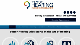 What Artofhearing.com.au website looked like in 2018 (5 years ago)