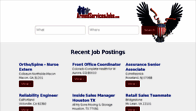 What Armedservicesjobs.com website looked like in 2018 (5 years ago)