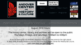 What Andoverhistorical.org website looked like in 2018 (5 years ago)