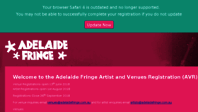 What Avr.adelaidefringe.com.au website looked like in 2018 (5 years ago)