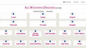 What Allweddingdresses.co.uk website looked like in 2018 (5 years ago)