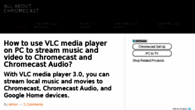 What Allaboutchromecast.com website looked like in 2018 (5 years ago)