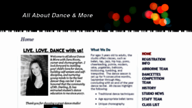 What Allaboutdanceandmore.com website looked like in 2018 (5 years ago)