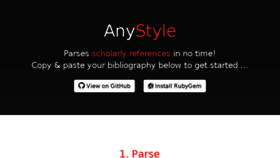 What Anystyle.io website looked like in 2018 (5 years ago)
