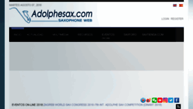 What Adolphesax.com website looked like in 2018 (5 years ago)