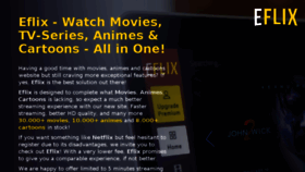 What Animes.eflix.is website looked like in 2018 (5 years ago)