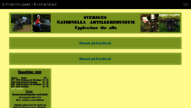 What Artillerimuseet.se website looked like in 2018 (5 years ago)