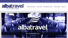 What Albatravelcumbria.co.uk website looked like in 2018 (5 years ago)