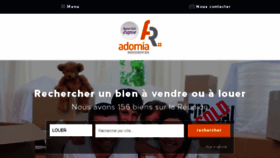 What Adomia-residences.fr website looked like in 2018 (5 years ago)