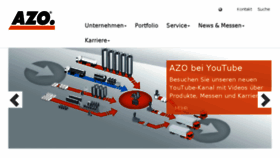 What Azo.de website looked like in 2018 (5 years ago)