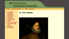 What Anonymous-shakespeare.com website looked like in 2018 (5 years ago)