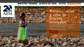 What Aida-americas.org website looked like in 2018 (5 years ago)