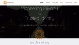 What Authenteq.com website looked like in 2018 (5 years ago)