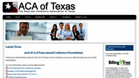 What Acaoftexas.org website looked like in 2018 (5 years ago)