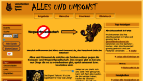 What Alles-und-umsonst.de website looked like in 2018 (5 years ago)