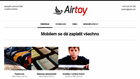 What Airtoy.cz website looked like in 2018 (5 years ago)