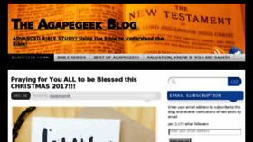 What Agapegeek.com website looked like in 2018 (5 years ago)