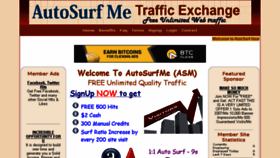 What Autosurfme.com website looked like in 2018 (5 years ago)