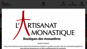 What Artisanatmonastique.com website looked like in 2018 (5 years ago)