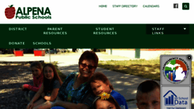 What Alpenaschools.com website looked like in 2018 (5 years ago)
