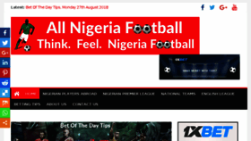 What Allnigeriafootball.com website looked like in 2018 (7 years ago)