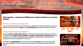 What Adria-voyance.fr website looked like in 2018 (5 years ago)