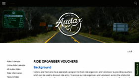 What Audax.org.au website looked like in 2018 (5 years ago)