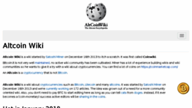What Altcoinwiki.org website looked like in 2018 (5 years ago)