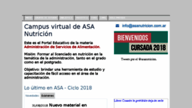 What Asanutricion.com.ar website looked like in 2018 (5 years ago)
