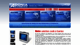 What Adonia.fr website looked like in 2018 (5 years ago)