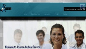 What Acumenmedicalservices.com website looked like in 2018 (5 years ago)