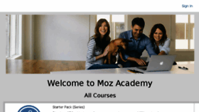 What Academy.moz.com website looked like in 2018 (5 years ago)