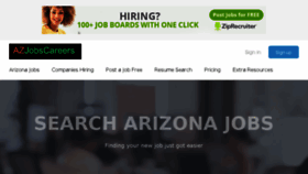 What Azjobscareers.com website looked like in 2018 (5 years ago)