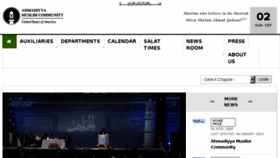 What Ahmadiyya.us website looked like in 2018 (5 years ago)