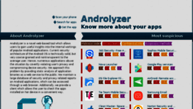 What Androlyzer.com website looked like in 2018 (5 years ago)