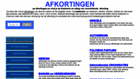 What Afkortingen.eu website looked like in 2018 (5 years ago)