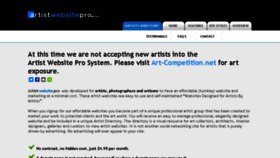 What Artistwebsitepro.com website looked like in 2018 (5 years ago)