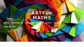 What Artfulmaths.com website looked like in 2018 (5 years ago)