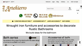 What Artehierro.com website looked like in 2018 (5 years ago)