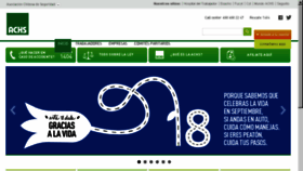 What Achs.cl website looked like in 2018 (6 years ago)
