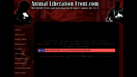 What Animalliberationfront.com website looked like in 2018 (5 years ago)