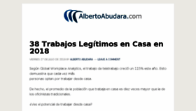 What Albertoabudara.com website looked like in 2018 (5 years ago)
