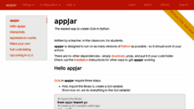 What Appjar.info website looked like in 2018 (5 years ago)