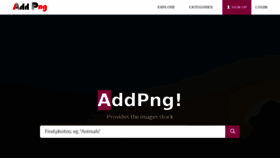 What Addpng.com website looked like in 2018 (5 years ago)