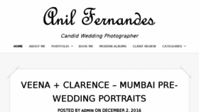 What Anilfernandes.co.in website looked like in 2018 (5 years ago)
