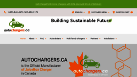What Autochargers.ca website looked like in 2018 (5 years ago)